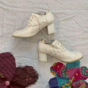 Funky White High Heels